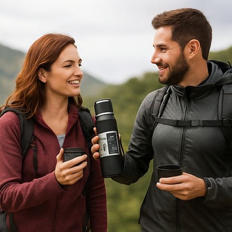 Bouteille-Isotherme-1L-Thermos-Noir-anti-fuite