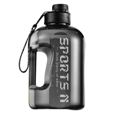 Gourde-Bidon-Galon-bouteille-de-sport-gris