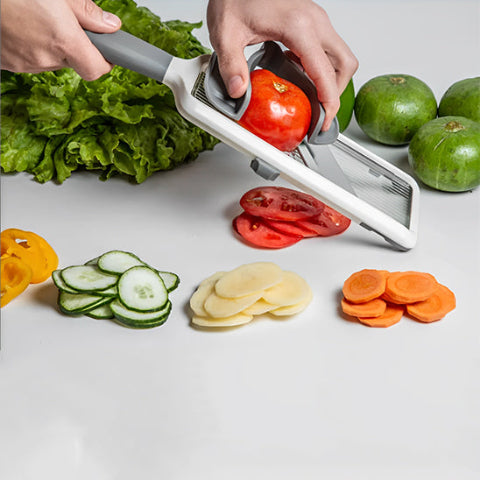 Mandoline-Cuisine-Coupe-Légume-Blanc-Trancheuse-Polyvalent