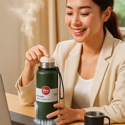 Bouteille-Isotherme-1L-Boiso-vert-Gourdede-bureau-gourde-de-randonee-vert