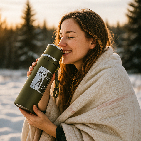 Bouteille-Isotherme-1L-Thermos-accessoire-voyage-vert-conservation-froid-bouteille-de-sport