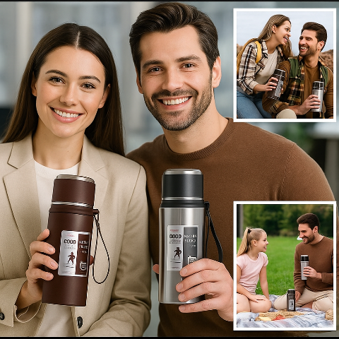 Bouteille-Isotherme-1L-Thermos-bouteille-de-sport