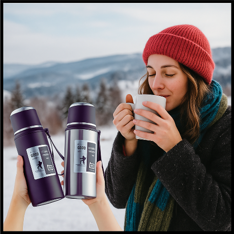 Bouteille-Isotherme-1L-Thermos-gourde-isotherme-acier-inoxydable