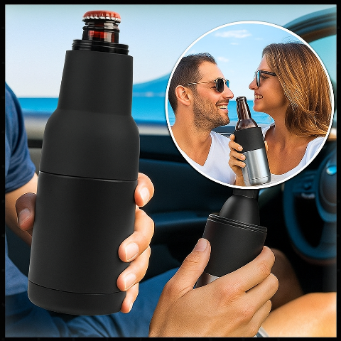 Bouteille-Isotherme-BISO-noir-flacon isotherme-inox