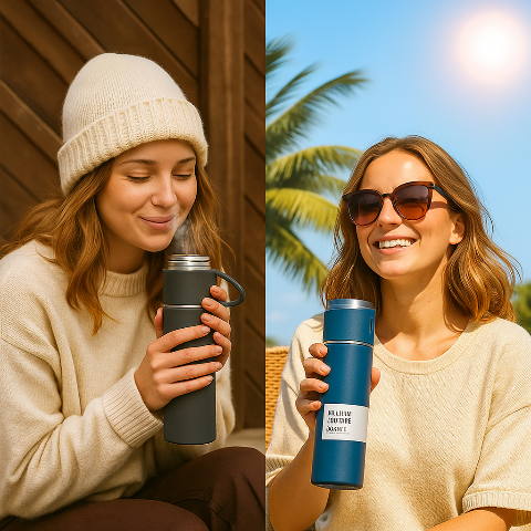 Bouteille-Thermos-cafe-gourde-isotherme-sport-bleu-gris