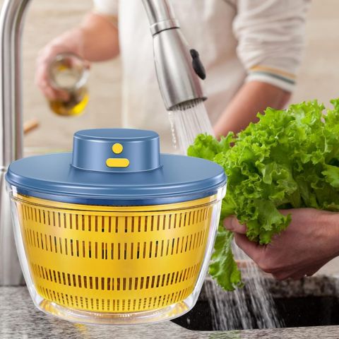 Essoreuse-à-Salade-Pliable-Plus-Jaune-Bleu-Pour-Herbes-et-Légumes