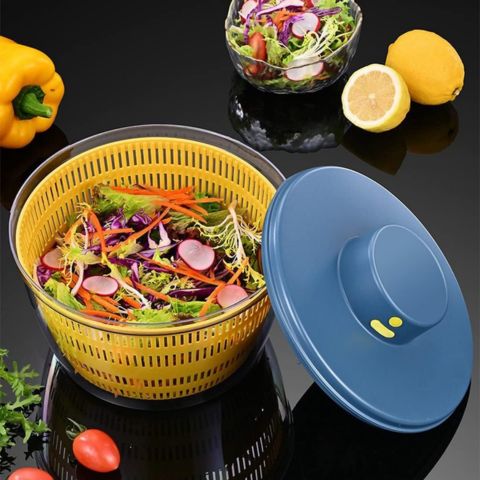 Essoreuse-à-Salade-Pliable-Plus-Jaune-Bleu-Pour-Tomate