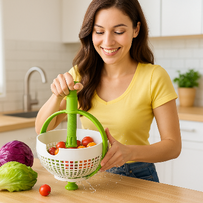 Essoreuse-a-Salade-Pliable-Rotatif-Vert-Blanc-egouttoir-rotative-salade-fraiche