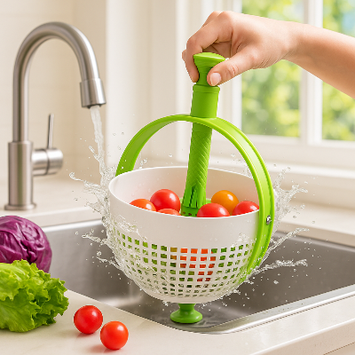 Essoreuse-a-Salade-Pliable-Rotatif-Vert-Blanc-essoreuse-rotative-pour-légumes