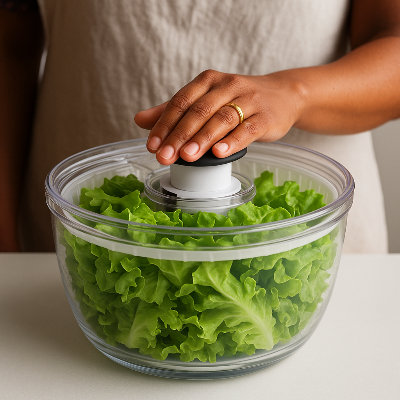 Essoreuse-a-Salade-Promax-essoreuse-a-pression-Essoreuse-a-salade-Push-Spin-fraiche