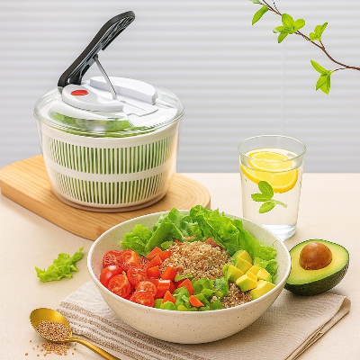 Essoreuse-a-Salade-Ultra-Essoreuse-- salade-croquante-et-Repas-Sains-Essoreuse-à-Salade-Ultra-Blanche-Pour-Fruits-Légumes-essoreuse-salade-ultra-piston-5l-vue-principale.