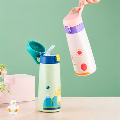 Gourde-Enfant-Explorabouille-isotherme-enfant-rose-vert