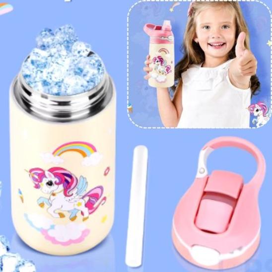 Gourde-Inox-Enfant-Goodies-Rose-Rouge