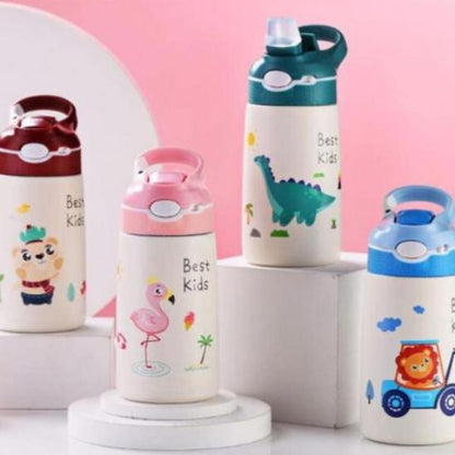 Gourde-Inox-Enfant-Goodies-Rose- Vert