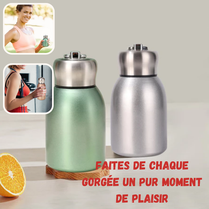 Gourde-Iso-Mini-Tasse-Argent-Vert