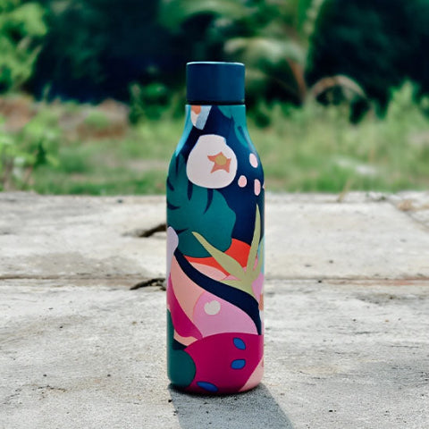 Gourde-Isotherme-AQUATHERM-Gourde-Multi-couleur-Bleu-Foret