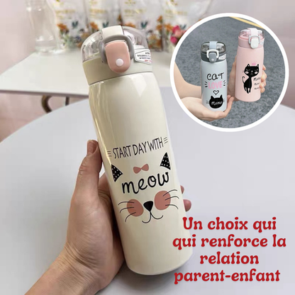 Gourde-Isotherme-Enfant-Miaouh-Blanche