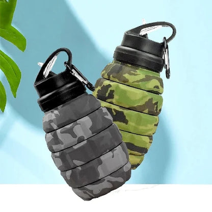 Gourde-Pliable-Grenade-Gris-Vert