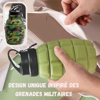 Gourde-Pliable-Grenade-Vert