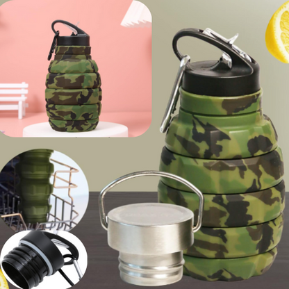 Gourde-Pliable-Grenade-Verte