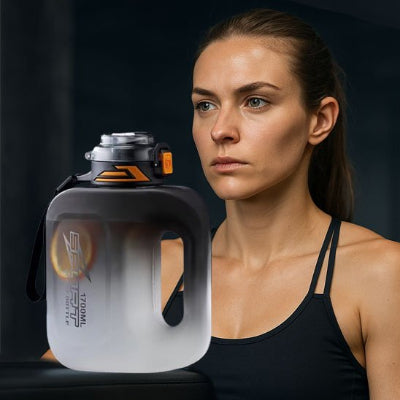 Gourde-de-sport-LEGION-Bouteille-de-sport-fitness-noir-blanc