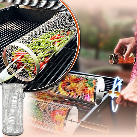 Grille pour barbecue | GrillBox™- Panier de grill en cylindre