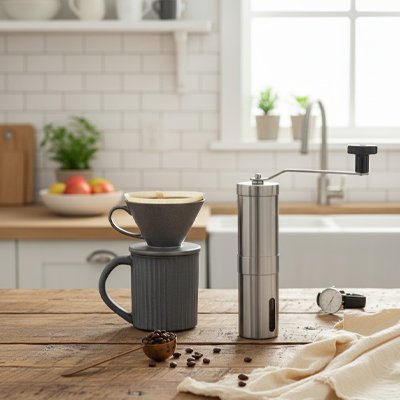 Moulin-a-Cafe-Manuel-Nomad-Inox-Materiau-en-acier-inoxydable-compact-portable-Design-cylindrique-compact-broyeur-grains-caf-voyage-accessoire-cafe-camping