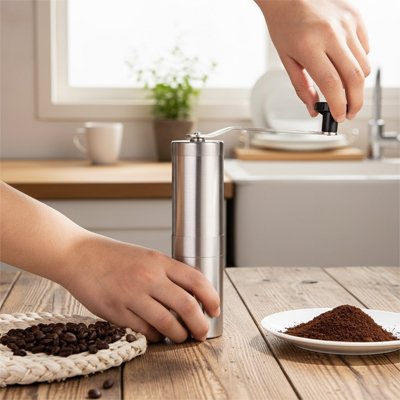 Moulin-a-Cafe-Manuel-Nomad-Inox-Materiau-en-acier-inoxydable
