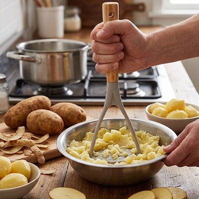 PRESSE-PUREE-ecrasement-efficace-puree-silicone-forme-triangulaire