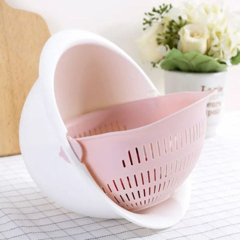 Passoire-Panier-égouttoir-Canalisys-Solution-anti-bouchon-évier-rose-blanc
