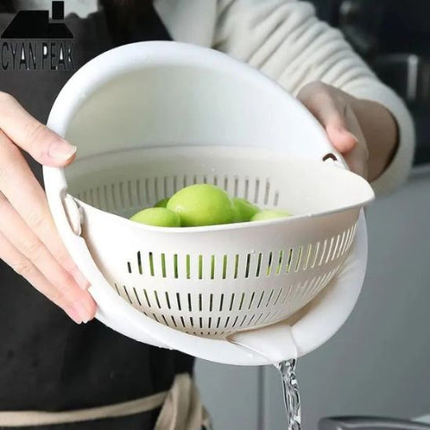Passoire-Panier-égouttoir-Canalisys-Égouttage-optimal-cuisine-familiale-blanc