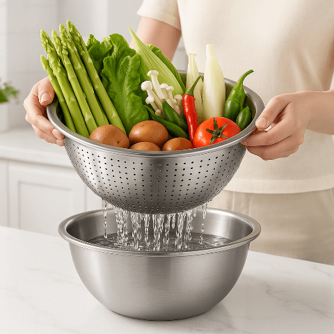 Passoire-en-inox-CleanJoy-Passoire-egouttoir-Salade-Inox