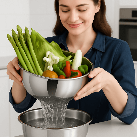 Passoire-en-inox-CleanJoy-Bassin-Salade-en-inox