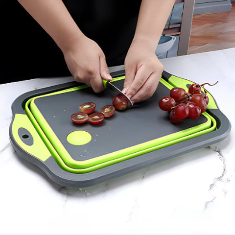 Planche-à-Découper-Passoire-Pliable-Planche-Découpe-Aliments