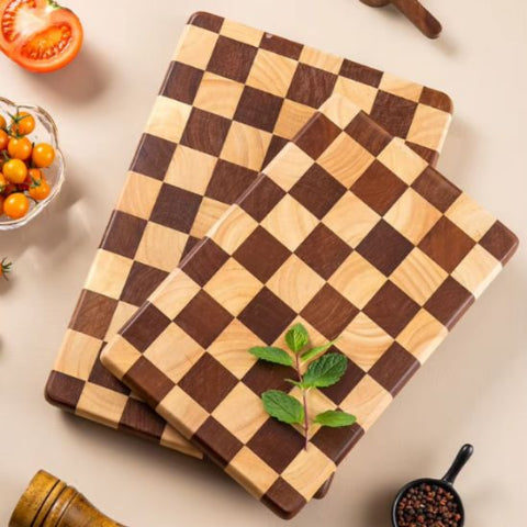 Planche-à-Découper-Bois-Damier-Planche-Découpe-pour-Tomate-Légumes