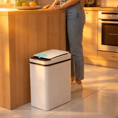 Poubelle-de-Cuisine-Sans-Contact-design-compact-Capteur