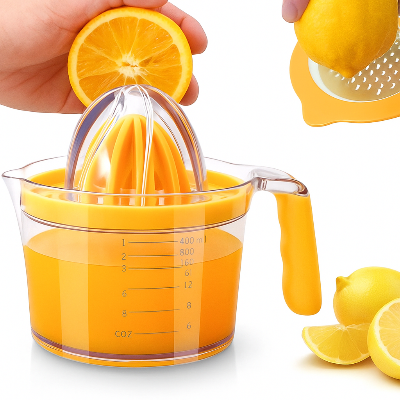 Presse-Agrumes-manuel-Citralys-Orange-citron-Transparent