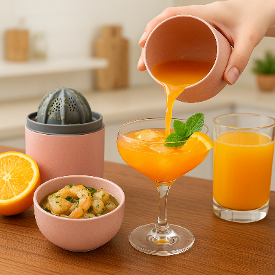 Presse-agrume-extracteur-fruit-rose