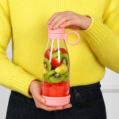 Presse-fruit-Mixeur-et-Bouteille-Blender-rose