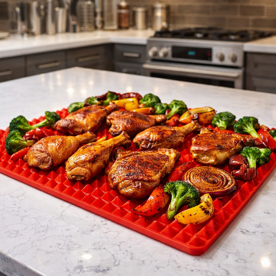 Tapis-de-Cuisson-homogene-de-legumes-et-viandes-sur-tapis-antiadhesif-Pyramid-Pan-dans-cuisine-moderne