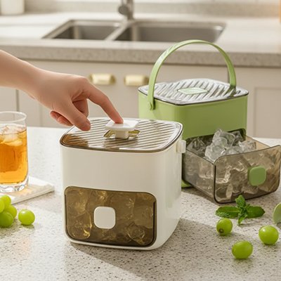 bac-a-glacon-icemaster-pro-2-en-1-cuisine-moderne-gain-de-place-vert-blanc