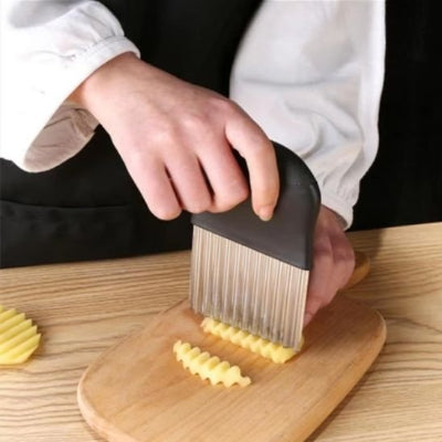 coupe-legumes-Gaufrina-en-acier-inoxydable-noir