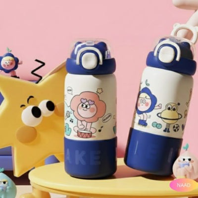 gourde-isotherme-enfant-ludique-bleu