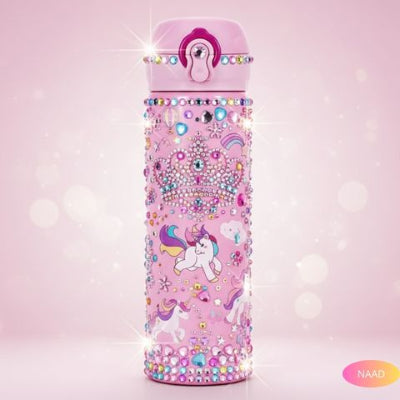 gourde-isotherme-enfant-thermos-licorne-rose-paillettes