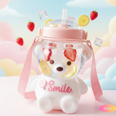 gourde-kawaii-bouteille-kawaii-bouteille-eau-design-ours-paille-escamotable-amusement