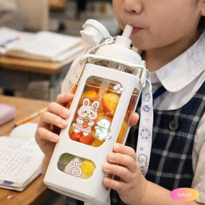 gourde-kawaii-squaresweet-gourde-enfant-blanche-kawaii-avec-paille-anti-fuite