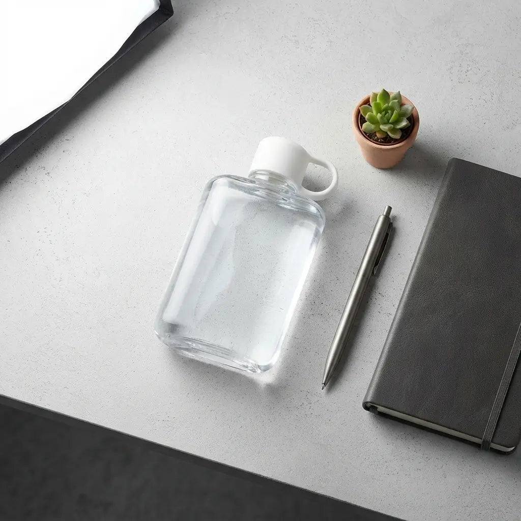 gourde-plate-design-minimaliste-bureau-bouteille-eau-plate-ecologique-zero-dechet