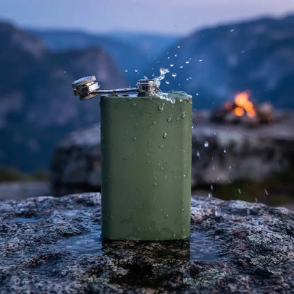 gourde-plate-flasque-inox-bivouac-rochers-flasque-alcool-inox-robuste-bivouac-etanche