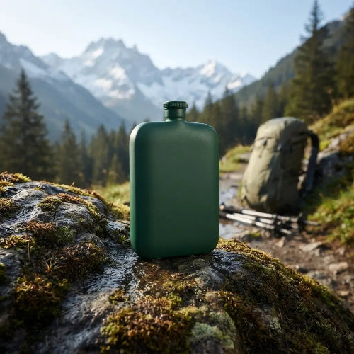 gourde-plates-vert-couleurs-mate-flasque-de-poche-etanche-spiritueux