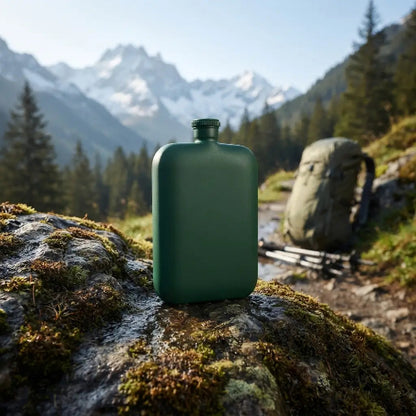 gourde-plates-vert-couleurs-mate-flasque-de-poche-etanche-spiritueux